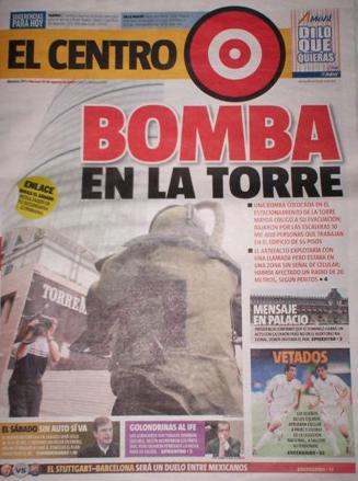 Diario comunicando la bomba en la Torre. ID17, Iv�n TMy�, 2008