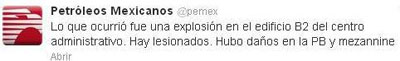 Tweet de PEMEX. ID1770, Ivn TMy, 2013